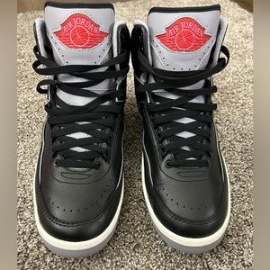 Nike Air Jordan Retro 2 Black Cement shoes Mens size 10